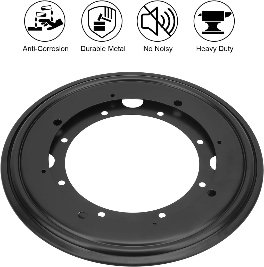 9" Round Lazy Susan Turntable Bearing Plate 5/16" Thick, Rotating Swivel Plate with 750 lb Load Capacity, Turntable Base for Table, Serving Tray, Kitchen