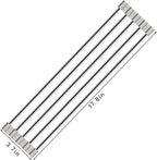 Ahyuan Roll up Dish Drying Rack Over The Sink Kitchen Roll up Sink Drying Rack Portable Dish Drainer Foldable Dish Drying Rack (Warm Gray, 17.8''X3.7'')