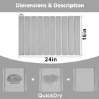 Stone Dish Drying Mats for Kitchen Counter,24×16 IN,Foldable Dish Drying Mat,Equipped Dish Rack，Strong Water Absorption，Diatomaceous Earth Material，Suitable for Plates,Cups and Any Kitchen Utensils