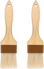Pastry Brush,Basting Brush for Cooking,Natural Boar Bristle Pastry Brush for Baking,Not Shed Cooking Brush for Oil and Sauce,Butter Brush,Food Brushes,Baster,Egg Wash Brush Kitchen Gadgets(1.5 inch)