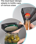 Jar Opener for Weak Hands, Dual-Layer Multifunctional Jar Opener Gripper, Bottle Openers for Seniors, Kitchen Gadgets, Non-Slip Jar Openers for Seniors, Arthritis, Lid Opener, Christmas Gifts