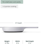 Caraway Cast Iron Skillet - 8” Enameled Cast Iron Pan With 3 Layer Enamel Coating - No Seasoning Required - Compatible With All Stovetops - Free From Forever Chemicals - Gray