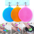 7 PCS Silicone Dish Scrubber, Kitchen Sponges, Silicone Sponge,Dish Brush, Dish sponges, Silicone Sponge Dish Sponges, Kitchen Sponge Double Sided Cleaning Sponges (blue)