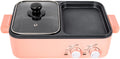 Hot Pot and Grill, 2 In 1 Electric Hot Pot Grill Cooker, Non-Stick Multi-Functional Smokeless Shabu Korean BBQ Pan Indoor with Dual Temperature Control, Capacity for 2-4 People