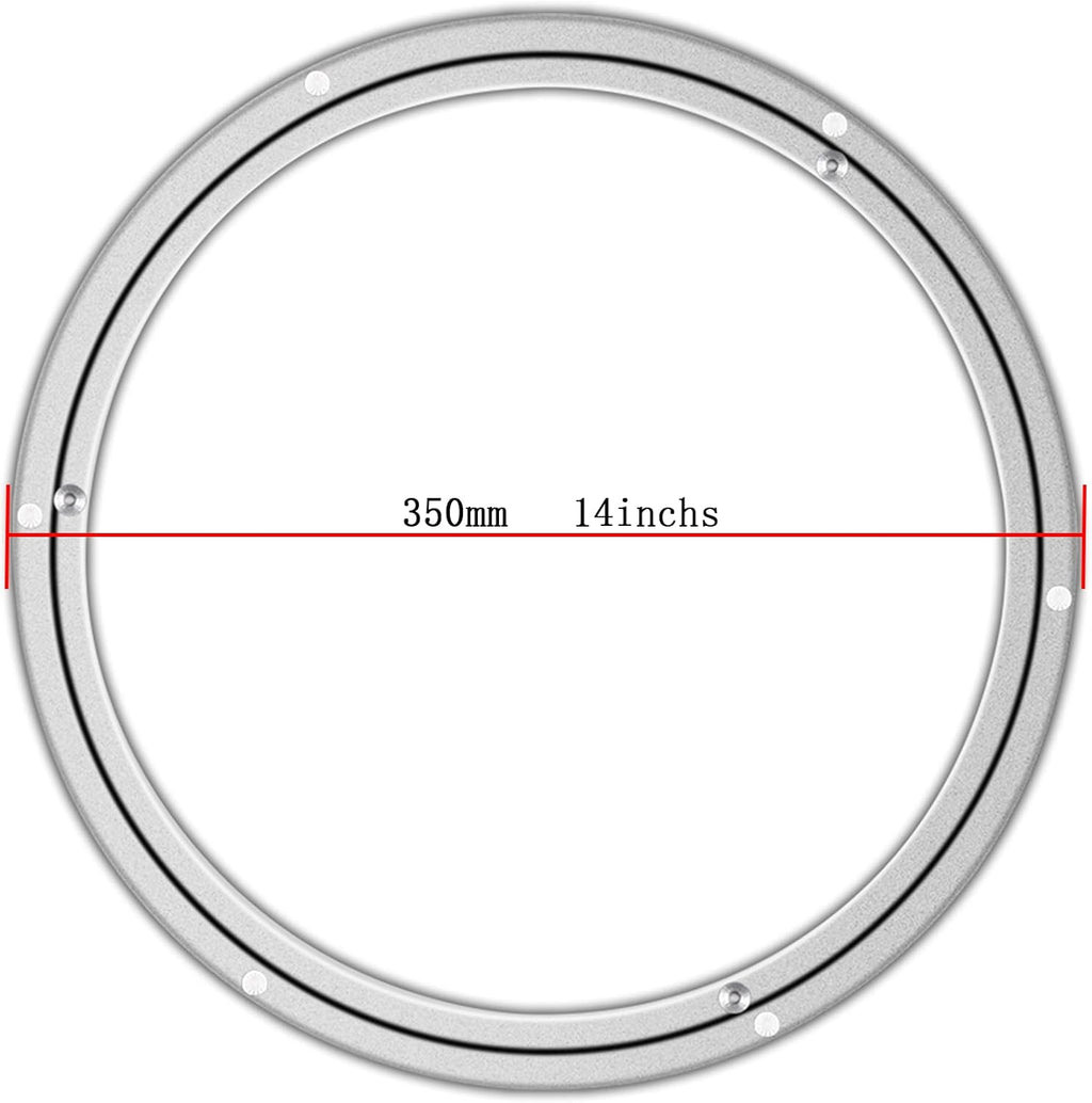 Aluminum Lazy Susan Hardware Metal Rotating Turntable Bearings Swivel Plate Hardware for Dining-Table and Workbench (14 Inchs) …