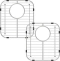 Bottom of Sink Protector Rack, Stainless Steel 13.2"x11.6" Sink Grid Dish Drying Rack Grate with Rear Drain Hole 2 Packs