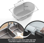 Sink Drain Strainer Basket, Abnaok Multifunction Sink Strainer Kitchen Food Catcher for Filter Kitchen Waste and Wash Vegetables Fruits (Grey)