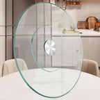 22.8" Lazy Susan for Table Top Tempered Glass Rotating Serving Tray for Dining Table, Kitchen Lazy Susan Organizer Spinning Rotating Food Server Party Centerpieces Heavy Duty (58cm / 22.8in)