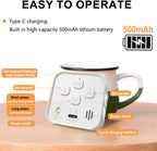 Visual Rotating Timer with 5, 10, 25 50 Minutes Preset, Desk Cube Count Down/up Timer, Rechargeable Custom-time Mute/Sound, Ideal for ADHD Work Learning Kitchen, White