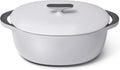 Caraway Enameled Cast Iron Dutch Oven - 8qt Dutch Oven With Lid - 3 Layer Enamel Coating - No Seasoning Required - Compatible With All Stovetops - Oven Safe - No Forever Chemicals - Gray