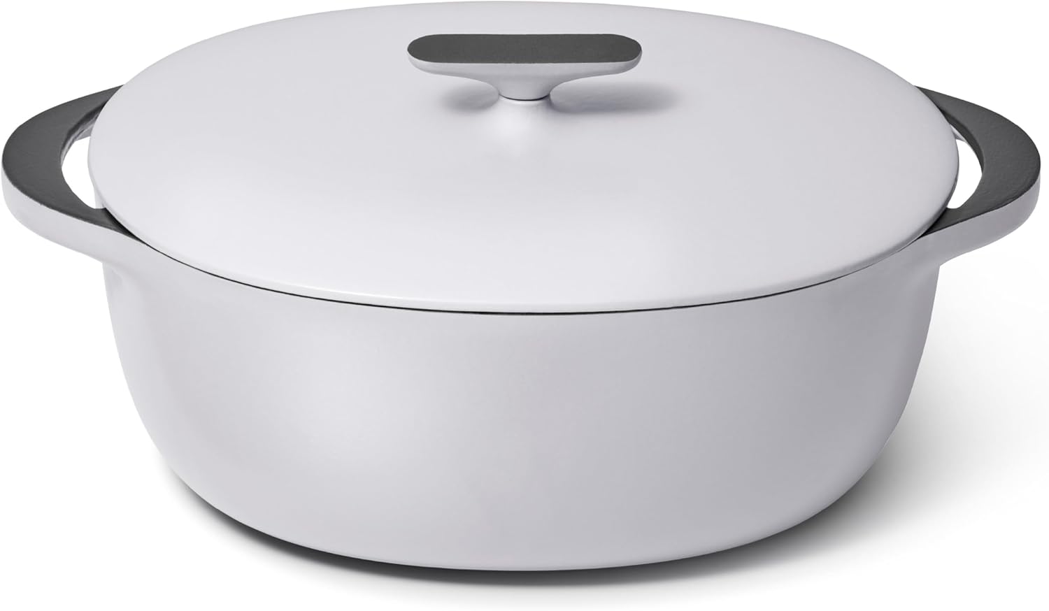 Caraway Enameled Cast Iron Dutch Oven - 8qt Dutch Oven With Lid - 3 Layer Enamel Coating - No Seasoning Required - Compatible With All Stovetops - Oven Safe - No Forever Chemicals - Gray