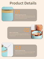 HAOTOP 8 oz Sugar Bowl with Lid and Spoon, Simple Ceramic Sugar Jar Sugar Dispenser Sugar Container Coffee Bar Accessories, Modern Kitchen Countertop Canisters, Turquoise