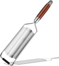 KULUNER Professional-Grade Lemon Zester with Fine Blades, Lightweight Cheese/Vegetable Grater, Solid Wood Handle Design - Rust-Resistant, Durable, Essential Kitchen Tool （A2）