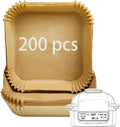 Disposable Air Fryer Liner, 200Pcs Parchment Paper for Ninja/COSORI/Gourmia/PowerXL/InstantPot/Fabuletta/Philips Air Fryer