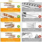 Longzhuo Egg Holder for Fridge, 2 Pcs 2 Layers Auto Rolling Egg Organizer for Refrigerator, for Refrigerator, Countertop, Pantry Organizers and Storage, Clear