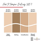 Valrhona Premium French Baking Blonde Chocolate Discs (Feves). DULCEY 35% Cacao. Creamy, Caramel Cookie Flavor Notes. Easy Melt & Tempering. Creamy, Balanced, For Luscious Frostings. 250g (Pack of 2)
