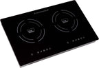 TI-2B 23 inch Built-In Dual Burner Induction Glass-Ceramic Cooktop, 1750W, UL858 Certified
