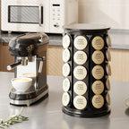 K Cups Holder,K Cup Carousel, Coffee Pods Storage Organizer Stand,New Modern Design, Home or Office Kitchen Counter Organizer（Capacity of 40 Pods, Black）