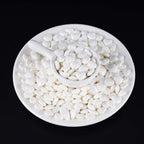 Kasvan White Heart Shapes Sprinkles - Edible Candy Pearls 130g/4.58 Oz, Mix Size, Baking Cake Decorations, Ice Cream Toppings and Cookie Decorating, Wedding Party Chirstmas Supplies (White)