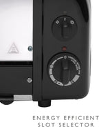 Dualit Classic 2 Slice NewGen Toaster - Stainless Steel - Hand Built in the UK - Replaceable ProHeat elements - Defrost Bread - Mechanical Timer - Matt Black Classic Toaster