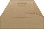 Karat Paperboard Drink Carrier with Handle - Sturdy Kraft Coffee Cup Carrier for Hot/Cold Beverages, Fits 10-32 oz Cups - Eco-Friendly, Disposable to-Go Drink Holder (4-Cup)