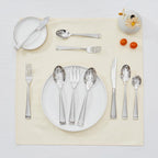 KINGSTONE Silverware Set, 65-Piece Flatware Set for 12, 18/10 Stainless Steel Cutlery Set with Bead Edge, Utensil for Kitchen, Home, Party, Wedding, Mirror Polished, Dishwasher Safe, Featured Gifts