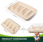 25-Pack 100% Compostable Biodegradable Paper Taco Holders, Eco-Friendly Disposable Paper Taco Tray for Taco Tuesday, Lazy Susan Taco Bar (25-Pack with lids)
