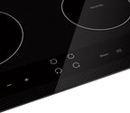 Empava 24 Inch Electric Induction Cooktop 4 Burner Built-in Smooth Glass Stove Top with Power Boost, Touch Control, Timer, Child Lock, Residual Heat Indicator, Hardwired