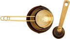 Gold Measuring Cups & Measuring Spoons 10-Piece Set (4 Cups; 6 Spoons)