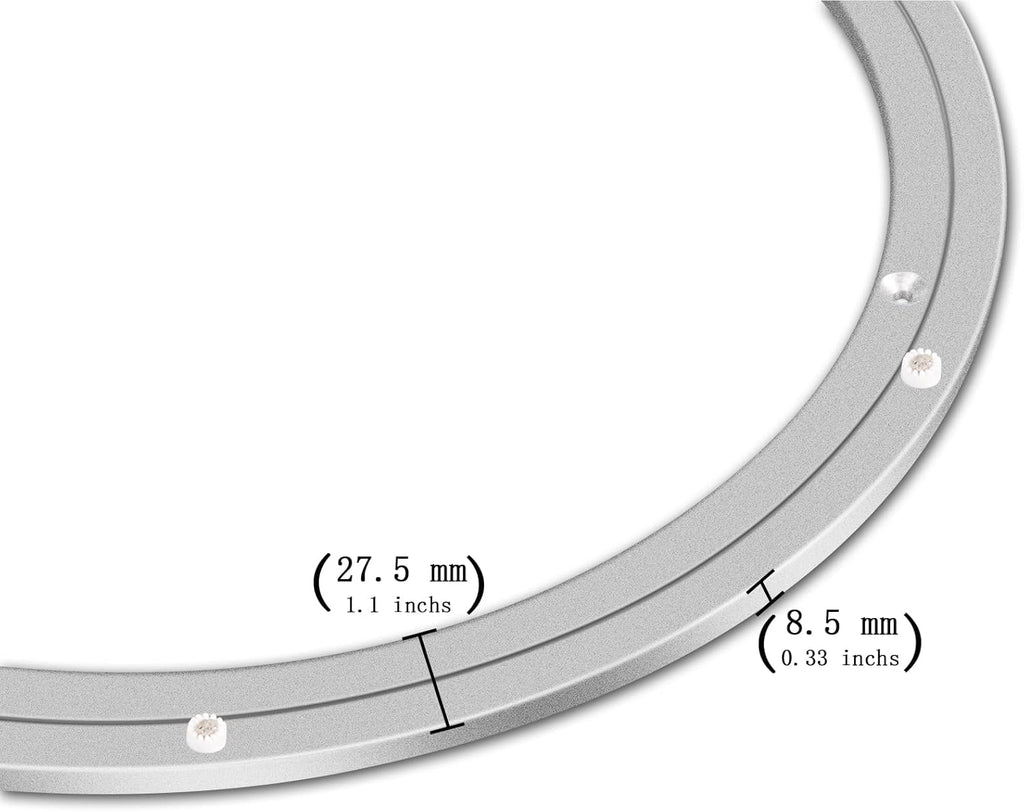 Metal Lazy Susan Bearings Swivel Plate Hardware Aluminum for Dining-Table and Workbench (12 Inchs) …