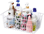 SANNO Freezer Baskets, Pantrty Storage Bins, Farmhouse Metal Wire Organizer for Kitchen Pantry Organizer 14"x11"x6"