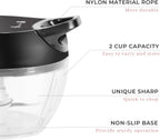 ZHANG XIAO QUAN SINCE 1628 Manual Vegetable Chopper, Hand Pull String Vegetable Garlic Mincer Onion Cutter for Veggie, Peppers, Tomatoes, Ginger, Fruits, Nuts, 2.2 Cup(550ml) Small Food Chopper