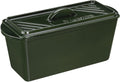 Navaris Bread Loaf Pan with Lid - Cast Iron Bread Baking Dish for Bulge Top or Flat Top Breads Meat Veg Meatloaf - Baking Tin 13-3/8" x 5-1/8" x 5-1/8" - Green