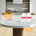 35'' Glass Lazy Susan Turntable Dining Table, 360 ° Round Dinner Plate Rotating Tray Transparent Dinner Plate, Silent and Smooth Rotation of The Dinner Plate (35inch/90cm)