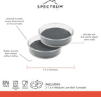 Spectrum Lazy Susan Organizer, Hexa Round Small (2-Pack) - Lazy Susan Turntable for Cabinet, Refrigerator, Pantry, Table, & Shelf - Rotating & Spinning Pantry Organization & Storage for Fridge