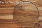 13" Acacia Wood Lazy Susan Organizer Kitchen Turntable for Cabinet Pantry Table Organization