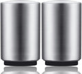 2PCS Premium Beer Bottle Opener, Automatic Stainless Steel Quick Pop the Top Can Openers by Magnet Catching No Damage Caps, Wine Accessory Push Down Off Magnetic Bartender Tool for Home Picnic Camping