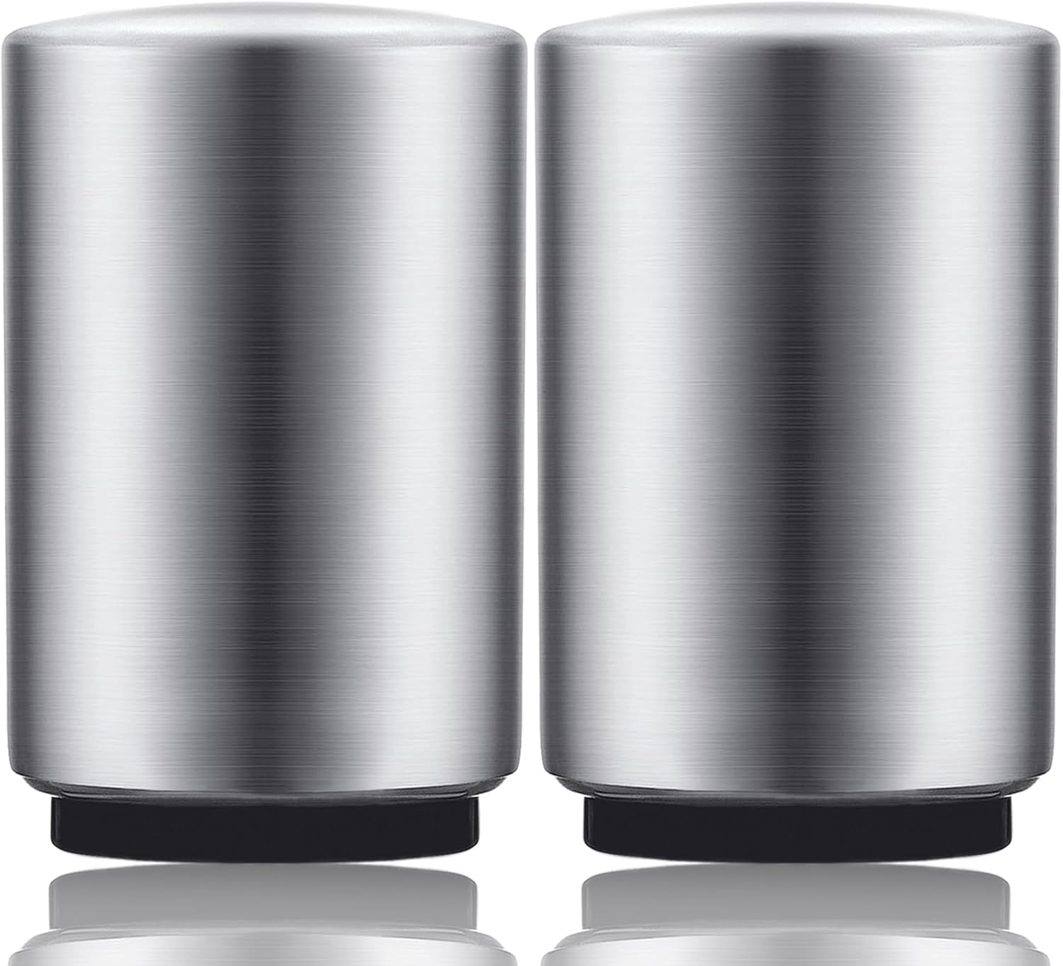 2PCS Premium Beer Bottle Opener, Automatic Stainless Steel Quick Pop the Top Can Openers by Magnet Catching No Damage Caps, Wine Accessory Push Down Off Magnetic Bartender Tool for Home Picnic Camping