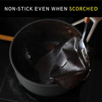 MSMK 3.5 Quart Non stick Sauce Pan with lid, Stay-Cool Handle, Burnt also Nonstick, PFOA Free Non-Toxic, Scratch-resistant, Induction Cooking Pot
