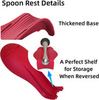 Silicone "Deck Chair" Large Heat-resistant Spoon Rest for Stove Top/Countertop, Reusable Kitchen Cooking Utensil Holder for Spatulas, Ladles, etc., Dishwasher Safe, 9.1 * 4.2 * 1.6in (Khaki)