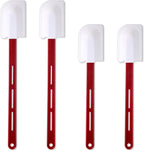 Norme 4 Pcs High Temp Silicone Spatulas Heat Resistant Rubber Spatula Commercial Silicone Scraper with Handle for Kitchen Cook Baking Mixing Utensil, Dishwasher Safe (14 Inch,16.5 Inch)