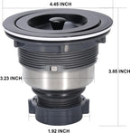 Kitchen Sink Drain 3-1/2 Inch Black Sink Drain Assembly Kit, Removable Deep Sink Strainer Basket with Sink Stopper/Sealing Lid for Home, Kitchen, Stainless Steel