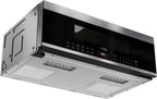 KoolMore KM-MLPOT-1SS 30 Inch Over-The-Range Low Profile Microwave, Built-in, 10 Levels, 13.5” Glass Turntable, 1000-Watt Power, Advanced Air Vent, and Heat Circulation, 30 in/1.2 Cu. Ft, Silver