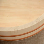 Kichgather 14.2 Inch Wooden Sushi Rice Bowl Hangiri Sushi Oke Rice Mixing Tub