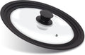 Anaeat Silicone Universal Lid for Pots, Pans and Skillets - Tempered Glass Covered with Heat Resistant Silicone Rim Fits 8", 8.5" and 9.5" Diameter Cookware -Easy to Use Replacement Frying Pan Cover
