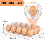 100 Pack Egg Cartons Cheap Bulk 12 Count Clear Plastic Egg Containers for Chicken Eggs, Reusable Egg Holder for Home Ranch Farm Commercial Market Display, Plastic Egg Packaging for Craft Projects