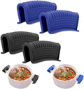 2 Pairs Silicone Pot Handle Holders,Hot Skillet Handle Covers,Anti-Slip Silicone Cast Iron Pans Handles,Pan Lids Dutch Ovens Baking Sheets Casserole Cookware