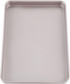 CHEFMADE 17-Inch Baking Sheet Pan, Non-Stick Carbon Steel Rimmed Cookie Sheet Pan for Oven Roasting Meat Bread Jelly Roll Battenberg Pizzas Pastries 12.8" x 17.7" x 1.1" (Champagne Gold)
