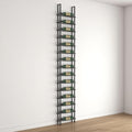 Wine Rack Freestanding Floor, 16 Tier 16 Bottle Capacity Display Holder, Black Industrial Wine Bottle Storage Shelves, for Any Bar, Wine Cellar, Kitchen, Dining Room (Black, 1 Column)