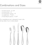 Silverware Set for 16 | 18/10 Stainless Steel Flatware Set | Mirror Finish, Heavy-Duty, Dishwasher Safe, Elegant & Durable, Built to Last (80-Piece, Marettimo)
